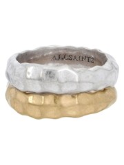 AllSaints Gold Tone Textured Ring Set - Image 1 of 1