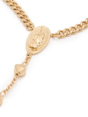 AllSaints Gold Tone Signature Saint And Cross Y Necklace - Image 3 of 5
