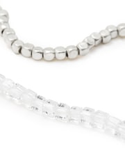 AllSaints White Mixed Beaded Collar Necklace - Image 4 of 4