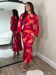 Girl In Mind Pink Clara Cutout Maxi Dress - Image 1 of 4