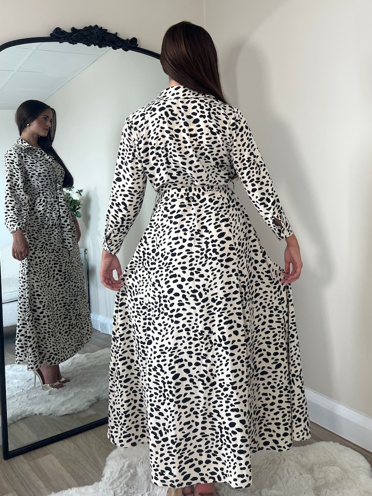 Girl In Mind Natural Angela Piping Detail Midi Shirt Dress - Image 2 of 4 Girl In Mind Natural Angela Piping Detail Midi Shirt Dress - Image 2 of 4