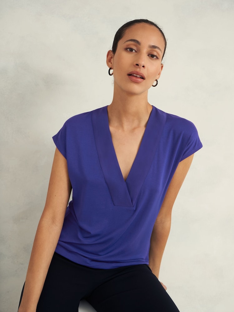 Hobbs Blue Jonie Top - Image 1 of 4 Hobbs Blue Jonie Top - Image 1 of 4