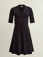 Hobbs Blue Emilia Ponte Dress - Image 4 of 4