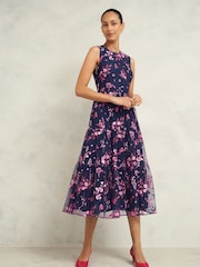 Hobbs Blue Bethany Dress - Image 1 of 4