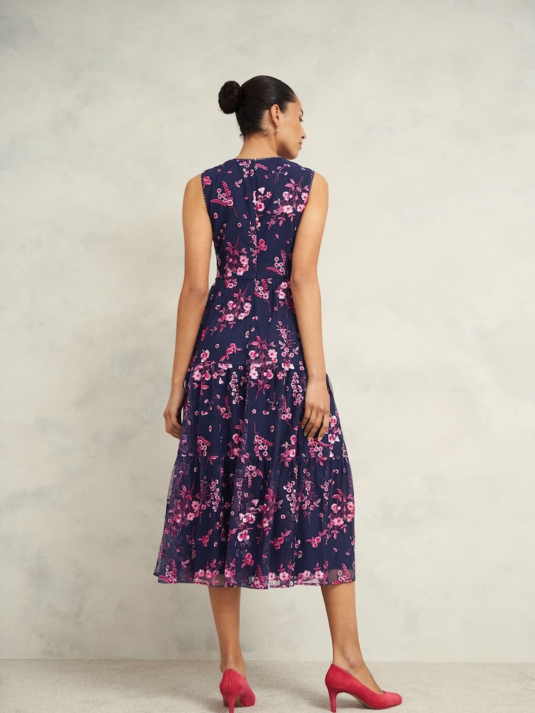 Hobbs Blue Bethany Dress - Image 2 of 4