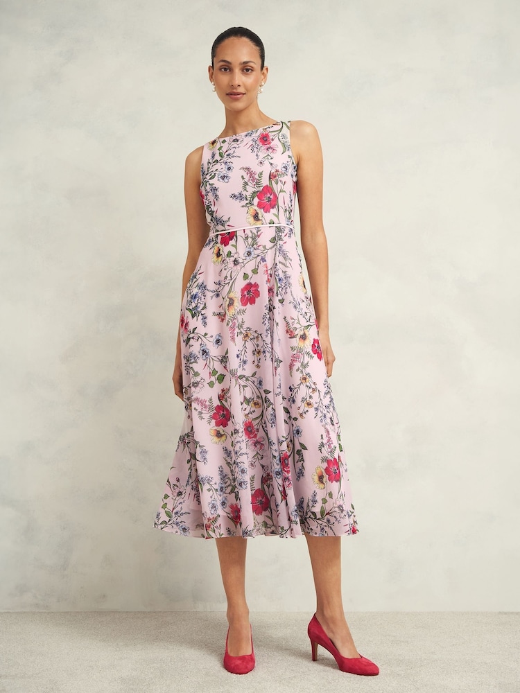 Hobbs Pink Petite Petite Carly Dress - Image 1 of 4