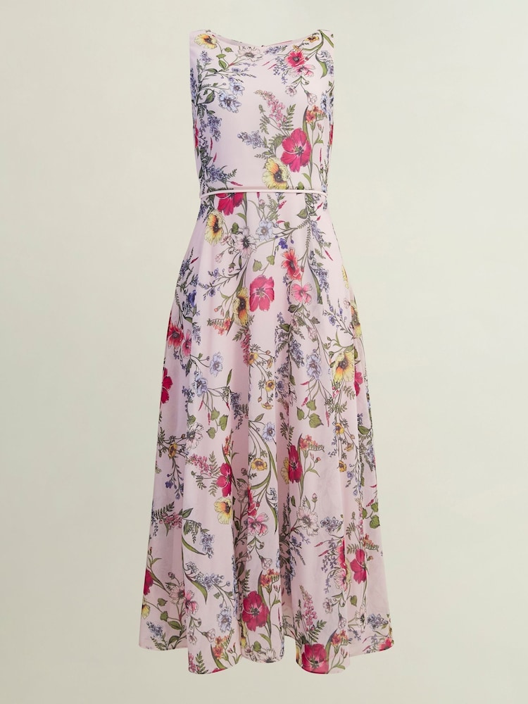 Hobbs Pink Petite Petite Carly Dress - Image 4 of 4