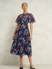 Hobbs Blue Callie Dress - Image 1 of 4