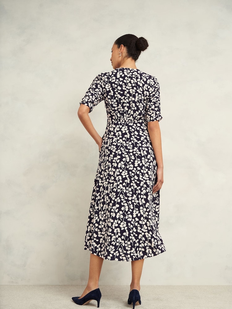 Hobbs Blue Bonnie Dress - Image 2 of 4 Hobbs Blue Bonnie Dress - Image 2 of 4