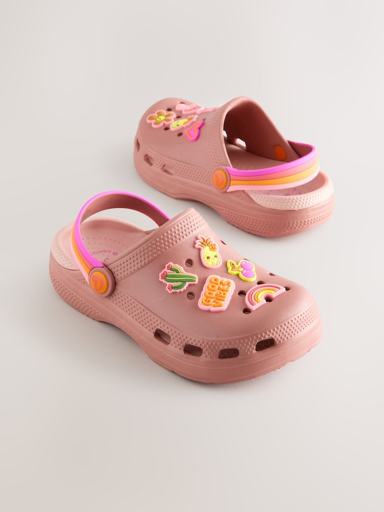 Pink Western Character Comfort Clogs - Image 1 of 5 Pink Western Character Comfort Clogs - Image 1 of 5