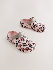 Pink Animal Print Clogs - Image 1 of 5