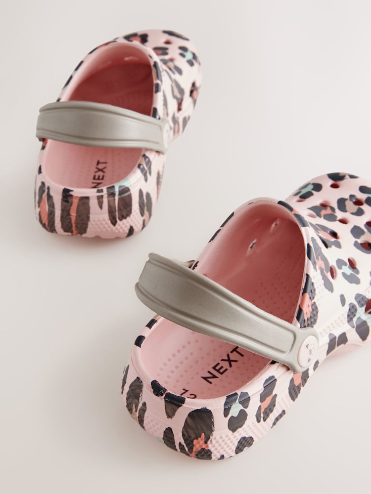 Pink Animal Print Clogs - Image 3 of 5