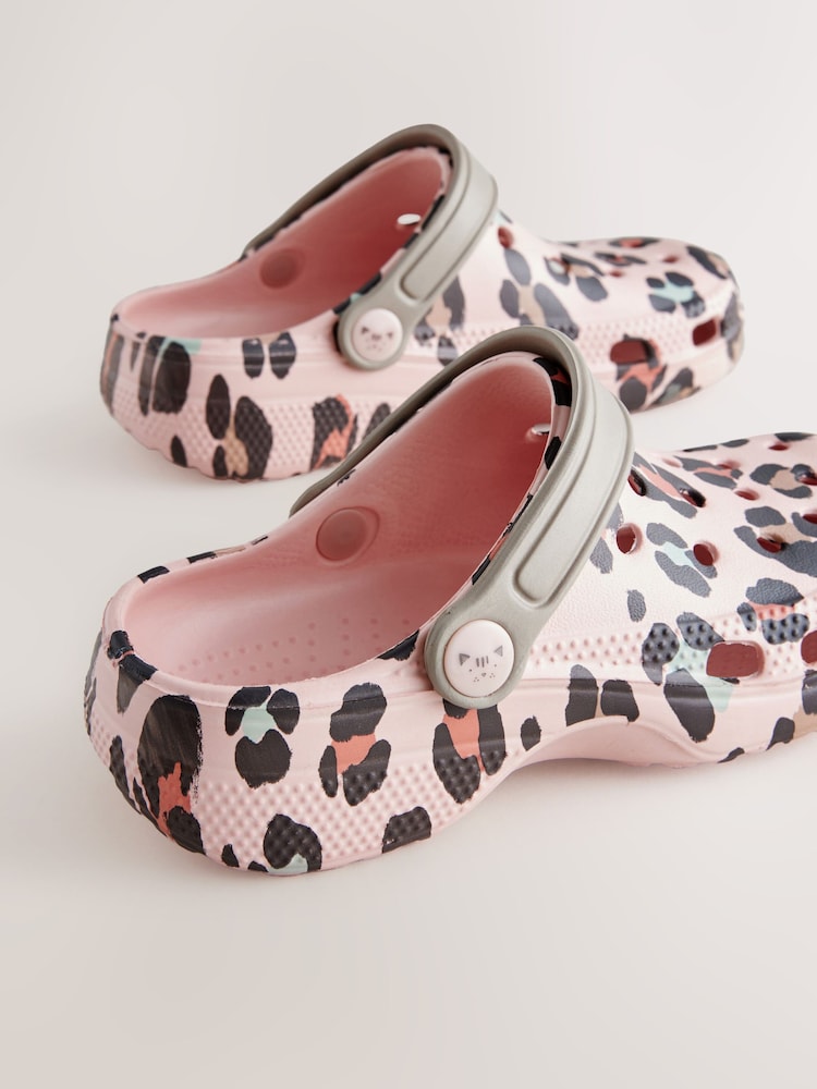 Pink Animal Print Clogs - Image 4 of 5