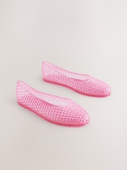 Hot Pink Jelly Ballet Shoes - Image 1 of 5