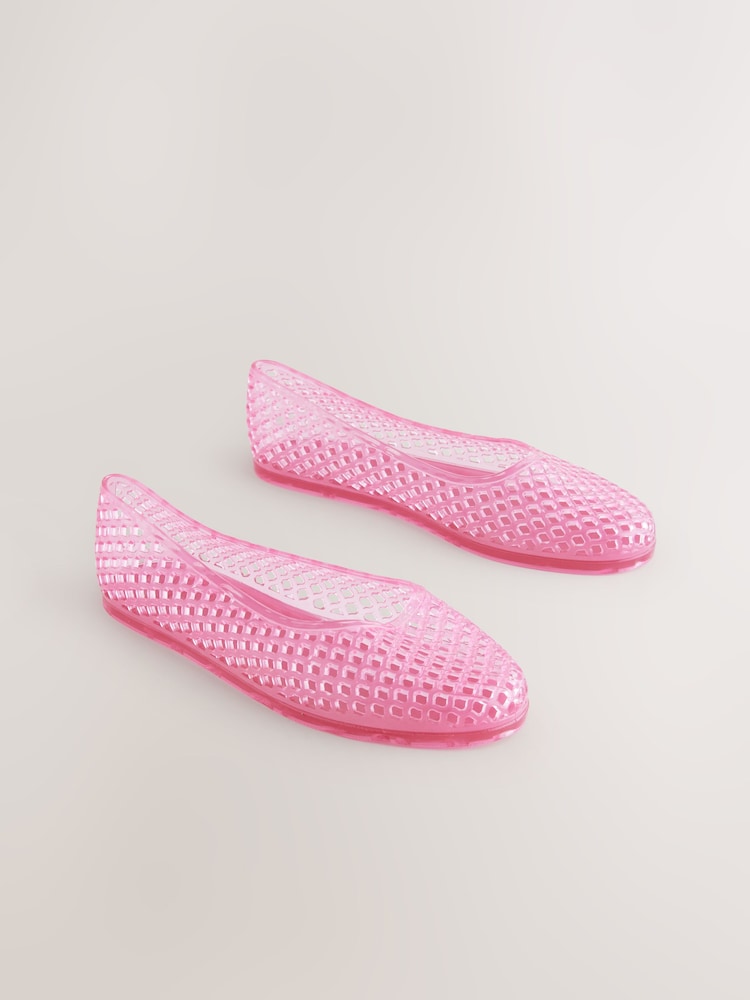 Hot Pink Jelly Ballet Shoes - Image 1 of 5
