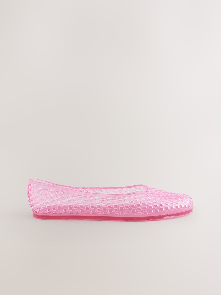 Hot Pink Jelly Ballet Shoes - Image 2 of 5
