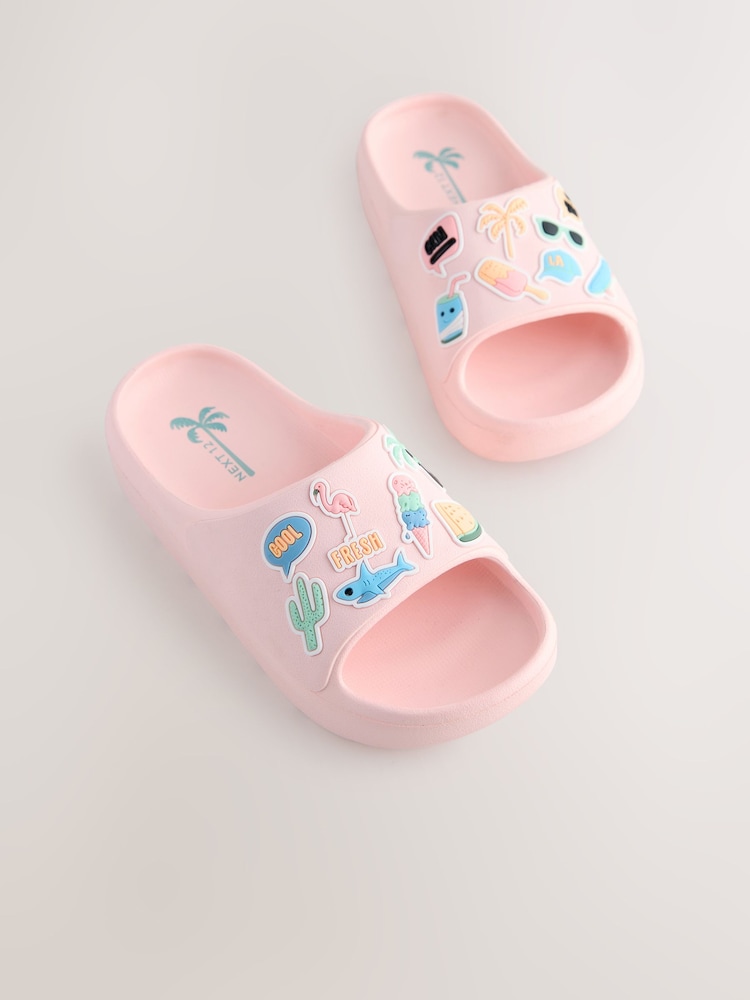 Diseño con insignia en rosa - Chanclas de suela gruesa - Imagen 1 de 5 Diseño con insignia en rosa - Chanclas de suela gruesa - Imagen 1 de 5