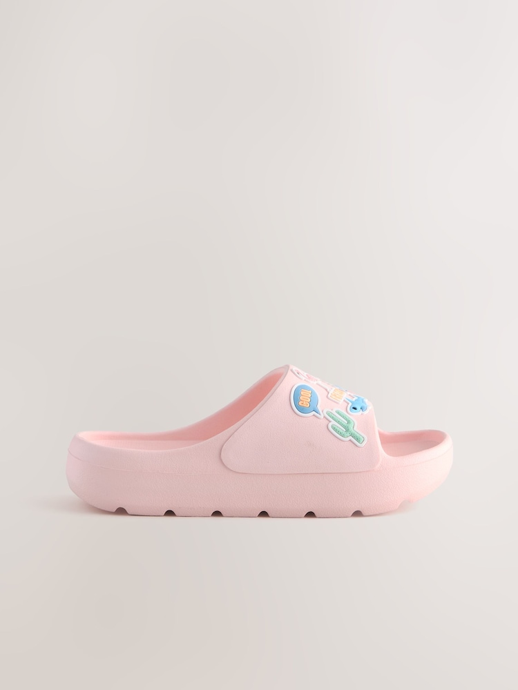 Diseño con insignia en rosa - Chanclas de suela gruesa - Imagen 2 de 5 Diseño con insignia en rosa - Chanclas de suela gruesa - Imagen 2 de 5
