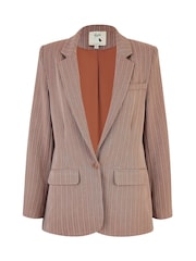 Yumi Brown Pinstripe Blazer - Image 5 of 5
