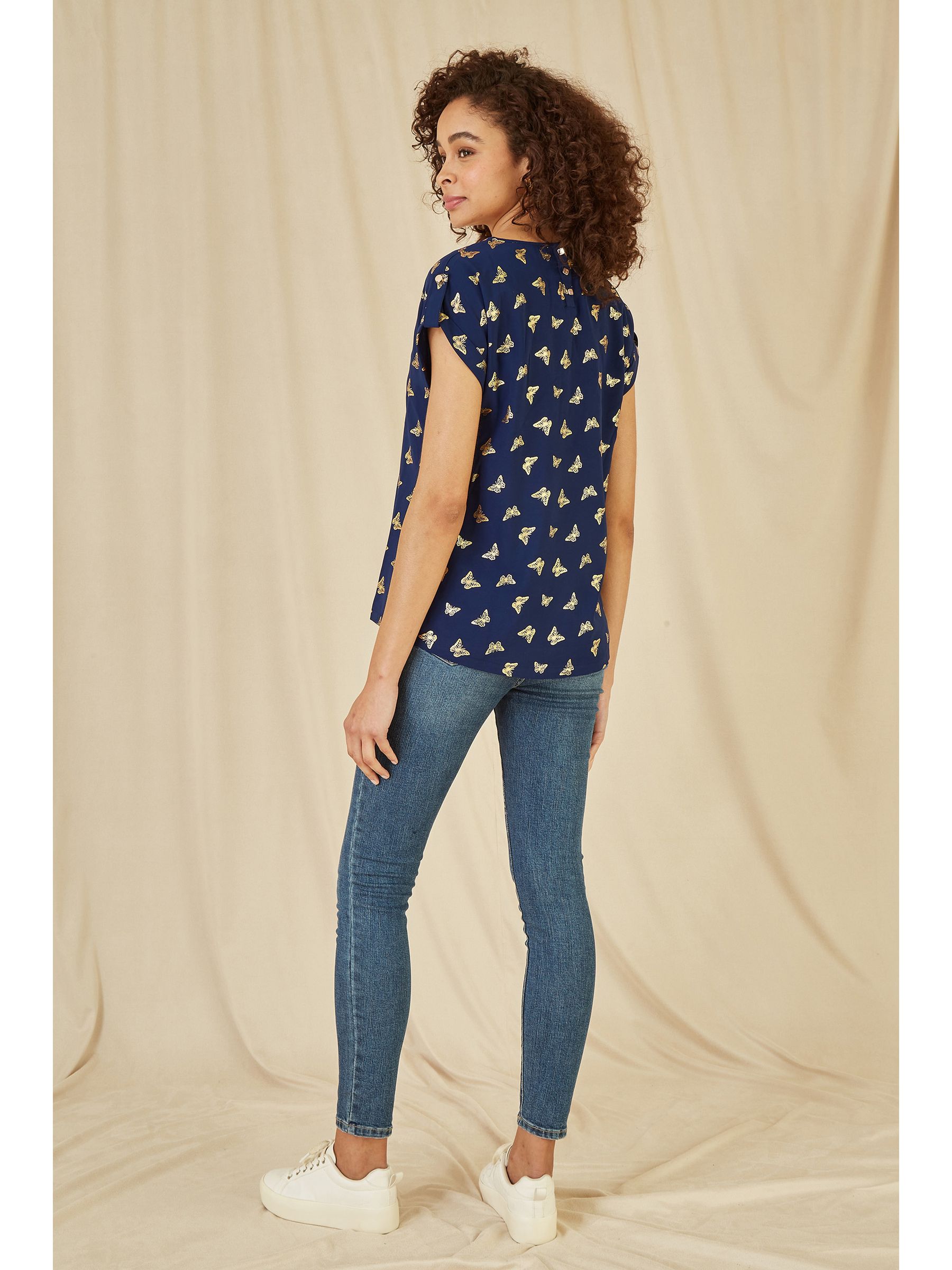 トップス y.n29 Buy Yumi Blue Foil Butterfly Print Top from Next South Africa