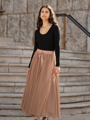 Yumi Nude Mesh Tulle Skirt - Image 4 of 5