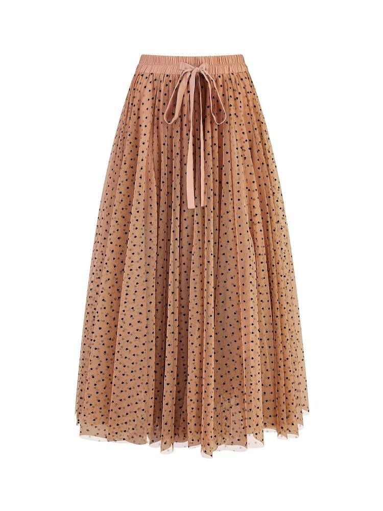 Yumi Nude Mesh Tulle Skirt - Image 5 of 5
