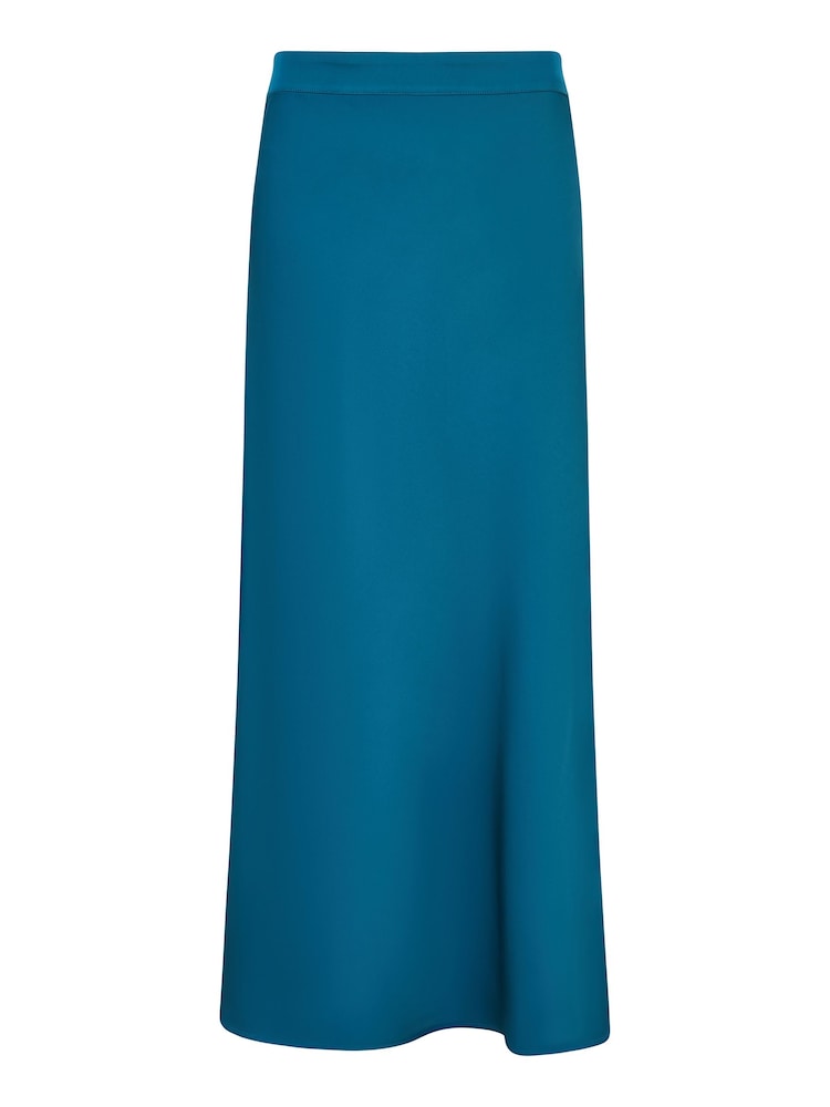 Blue - Yumi Satin Midi Skirt - Image 4 of 4 Blue - Yumi Satin Midi Skirt - Image 4 of 4
