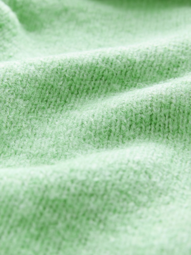 Green Bright Soft Touch Button Up Pocket Knitted Cardigan - Image 6 of 7