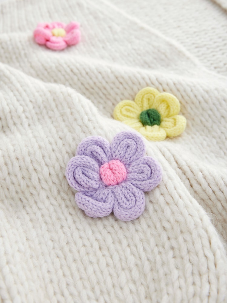 3D Floral Soft Touch Cardigan - Image 5 of 6