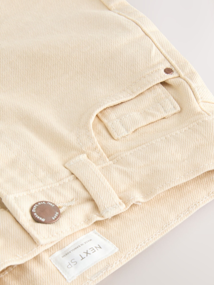 Ecru White Pull On Shorts - Image 2 of 3