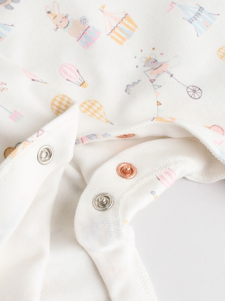 Pink 5 Pack Circus Print Baby Sleepsuit (0mths-3yrs) - Image 13 of 15