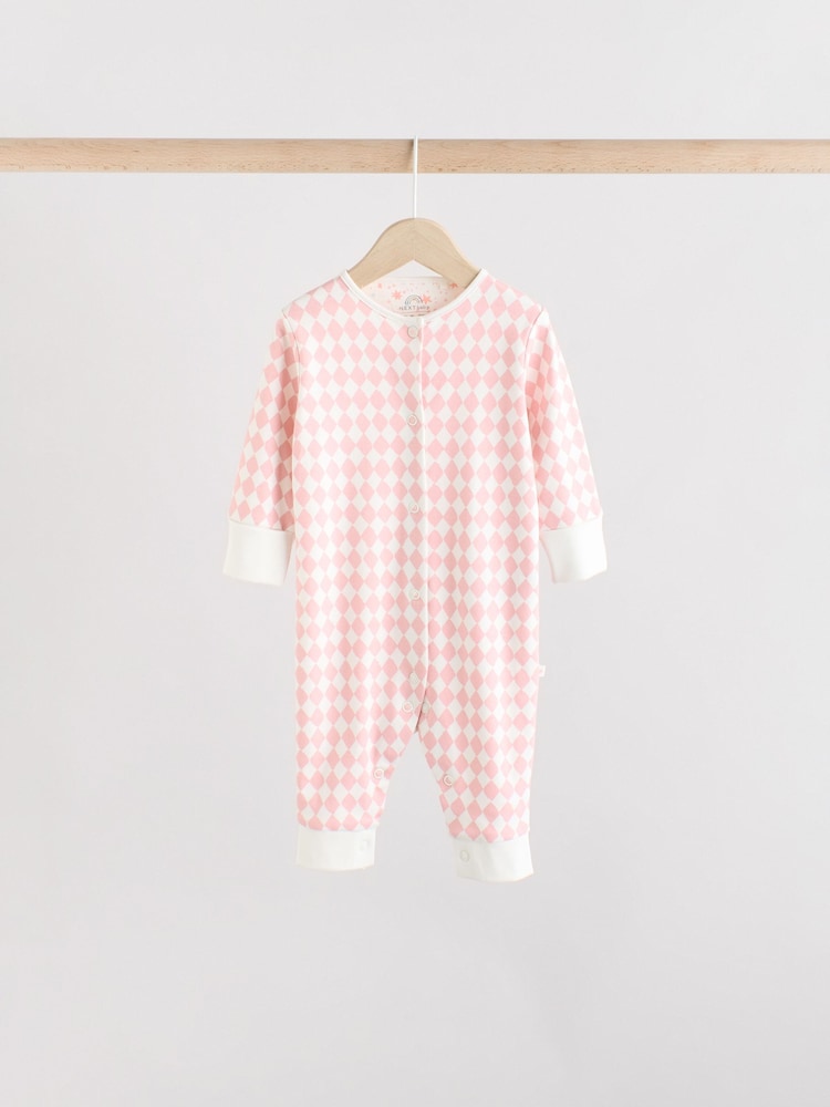 Pink 5 Pack Circus Print Baby Sleepsuit (0mths-3yrs) - Image 8 of 15
