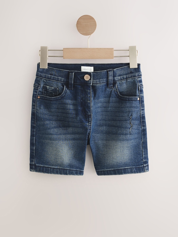 Denim 5 Pocket Distressed Shorts - Image 1 of 2