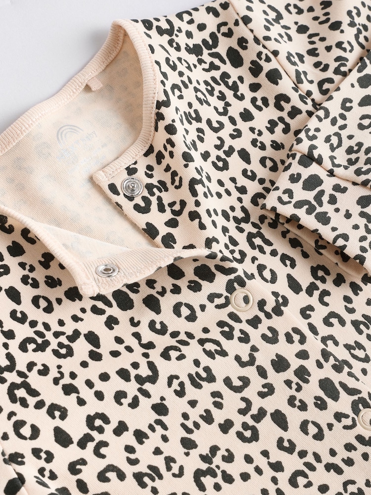 Bruin - Verpakking van 3 babypyjama's met dierenprint van 100% katoen (0 mnd - 2 jr) - Image 13 of 15