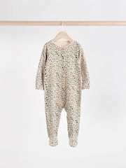 Braun - Baby-Schlafanzüge mit Tiermuster aus 100 % Baumwolle im 3er-Pack (0M.–2J.) - Bild 7 von 15