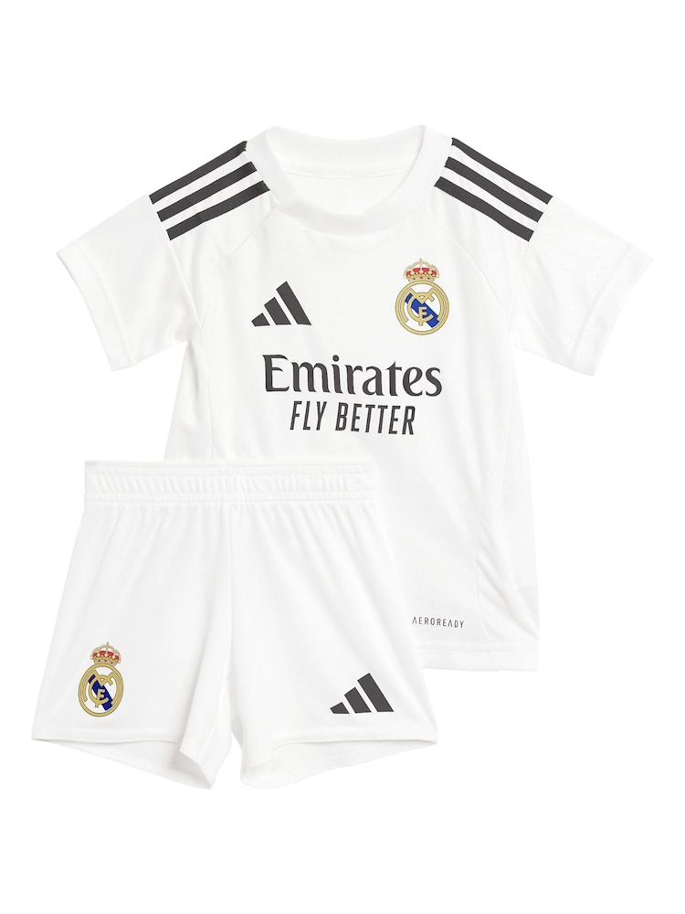 adidas White Real Madrid Home Babykit 2024-25 - Image 1 of 3