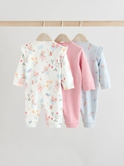 Pink Baby Fairy Bunny 100% Cotton Sleepsuits 3 Pack (0mths-3yrs) - Image 5 of 7