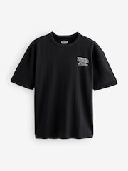 Black/White/Green 3-Pack Relaxed Fit Graphic Print Heavyweight 100% Cotton T-Shirt - Image 10 of 15