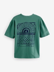 Black/White/Green 3-Pack Relaxed Fit Graphic Print Heavyweight 100% Cotton T-Shirt - Image 12 of 15