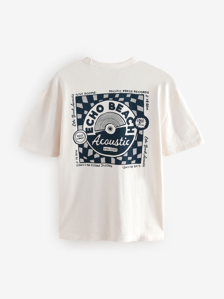 Black/White/Green 3-Pack Relaxed Fit Graphic Print Heavyweight 100% Cotton T-Shirt - Image 14 of 15