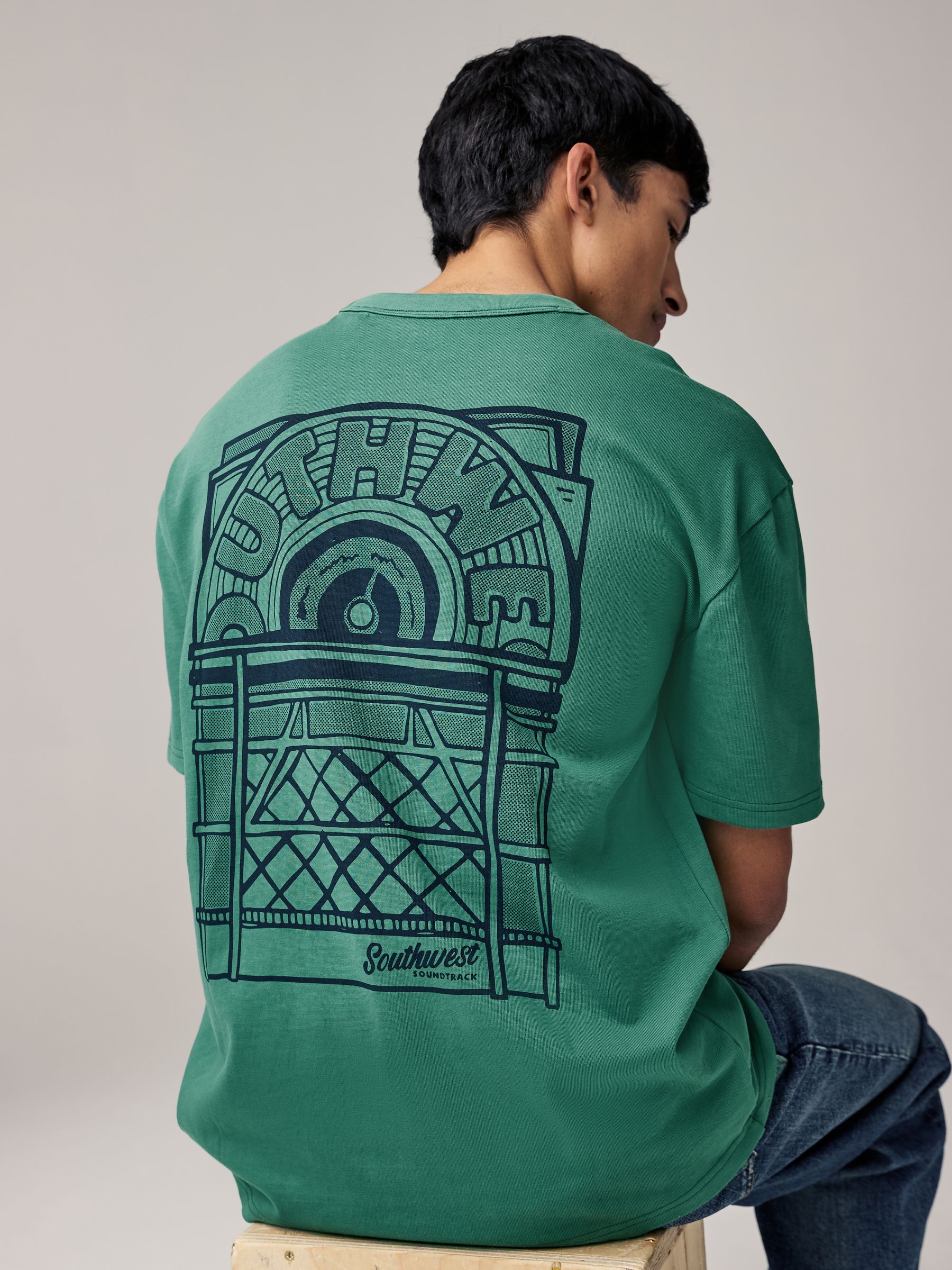 Przeglądaj Czarny/biały/zielony - 3-Pack Relaxed Fit Graphic