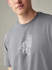 رمادي/وردي/إكرو - عادي - Graphic 100% Cotton T-Shirts 3 Pack - صورة 6 من 16