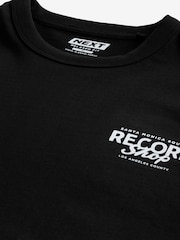 Black/White Relaxed Fit Print Heavyweight T-Shirt - Image 9 of 9