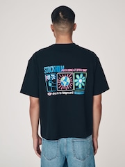 Zwarte neon print - Boxy - Graphic Print Heavy Weight T-Shirt - Image 1 of 1