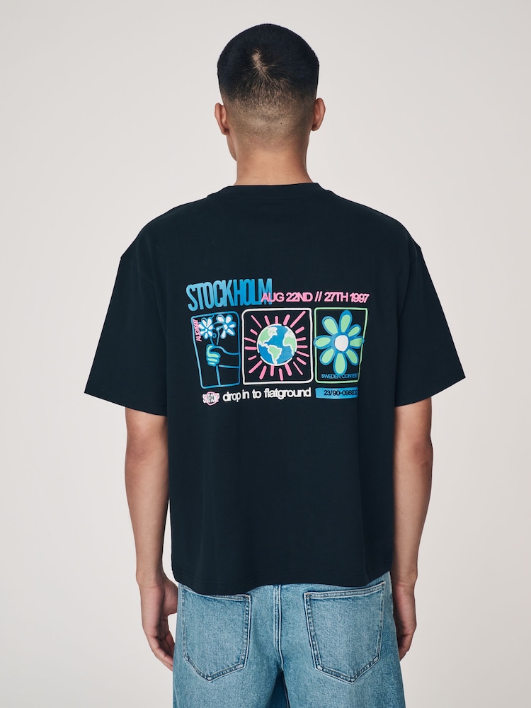 Zwarte neon print - Boxy - Graphic Print Heavy Weight T-Shirt - Image 1 of 1