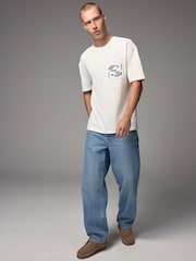 Кишеня кольору екрю - Вільний крій - Graphic Print Heavy Weight T-Shirt - Image 3 of 7