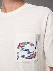 Кишеня кольору екрю - Вільний крій - Graphic Print Heavy Weight T-Shirt - Image 4 of 7