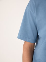 Blue Relaxed Fit 100% Cotton Heavyweight Japan Graphic T-Shirt - Image 5 of 9