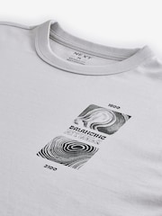 Светло-серый - Свободный крой - Футболка с рисунком - Image 9 of 10