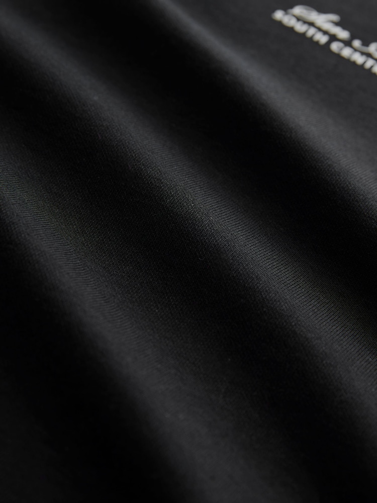 texte Noir - Coupe ample - T-shirt épais imprimé graphique - Image 8 de 8